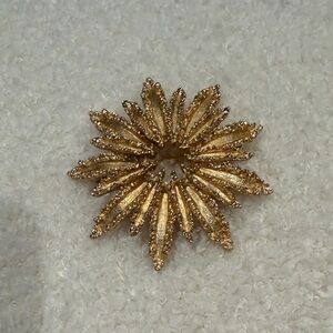 Gold Burst Brooch